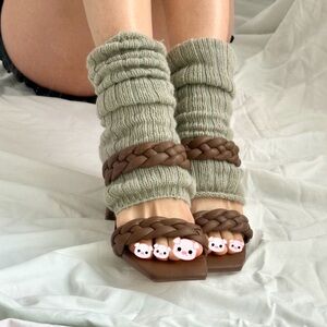 Dolce vita brown braided block heel sandals 37